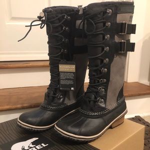NWT Sorel Conquest Carley II (2) Black Kettle Noir